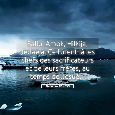 Picture 05 - Néhémie 12:7 LSG - Sallu, Amok, Hilkija, Jedaeja. Ce furent là les - Bible Verse Picture