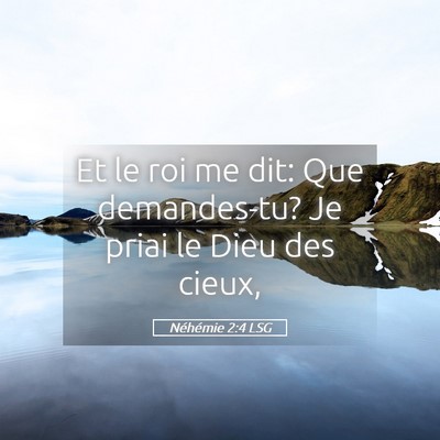 Picture 05 - Néhémie 2:4 LSG - Et le roi me dit: Que demandes-tu? Je priai le - Bible Verse Picture
