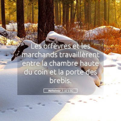 Picture 05 - Néhémie 3:32 LSG - Les orfèvres et les marchands travaillèrent - Bible Verse Picture