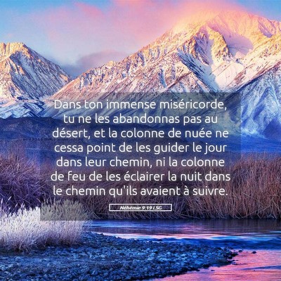 Picture 05 - Néhémie 9:19 LSG - Dans ton immense miséricorde, tu ne les - Bible Verse Picture