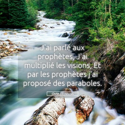 Picture 05 - Osée 12:10 LSG - J'ai parlé aux prophètes, J'ai multiplié les - Bible Verse Picture