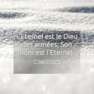 Picture 05 - Osée 12:5 LSG - L'Eternel est le Dieu des armées; Son nom est - Bible Verse Picture