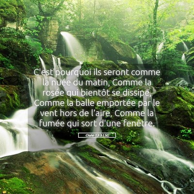 Picture 05 - Osée 13:3 LSG - C'est pourquoi ils seront comme la nuée du - Bible Verse Picture