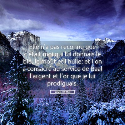 Picture 05 - Osée 2:8 LSG - Elle n'a pas reconnu que c'était moi qui lui - Bible Verse Picture
