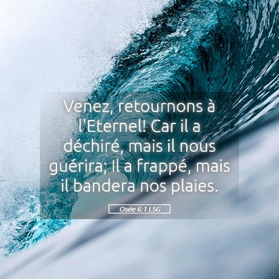 Picture 05 - Osée 6:1 LSG - Venez, retournons à l'Eternel! Car il a - Bible Verse Picture