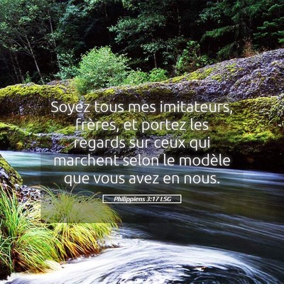 Picture 05 - Philippiens 3:17 LSG - Soyez tous mes imitateurs, frères, et portez les - Bible Verse Picture