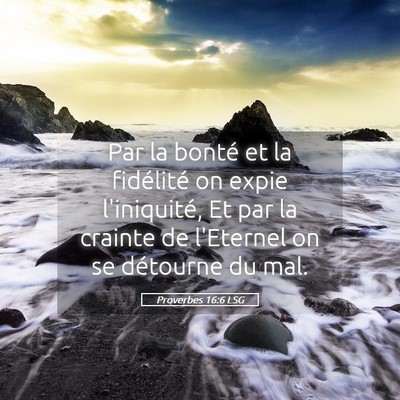 Picture 05 - Proverbes 16:6 LSG - Par la bonté et la fidélité on expie - Bible Verse Picture