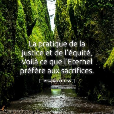 Picture 05 - Proverbes 21:3 LSG - La pratique de la justice et de l'équité, - Bible Verse Picture