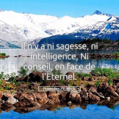 Picture 05 - Proverbes 21:30 LSG - Il n'y a ni sagesse, ni intelligence, Ni conseil, - Bible Verse Picture