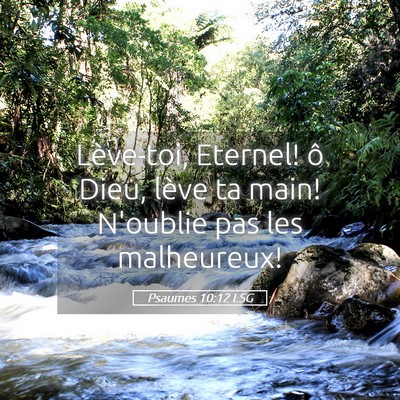 Picture 05 - Psaumes 10:12 LSG - Lève-toi, Eternel! ô Dieu, lève ta main! - Bible Verse Picture