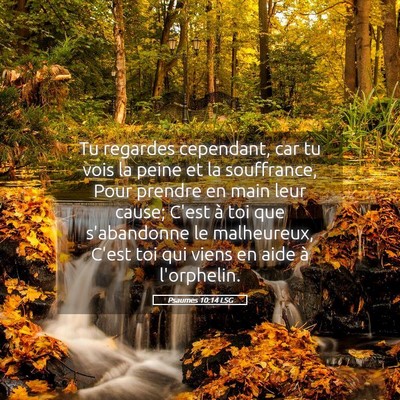 Picture 05 - Psaumes 10:14 LSG - Tu regardes cependant, car tu vois la peine et la - Bible Verse Picture