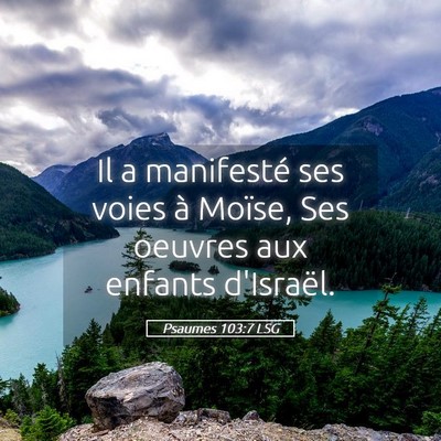 Picture 05 - Psaumes 103:7 LSG - Il a manifesté ses voies à Moïse, Ses oeuvres - Bible Verse Picture