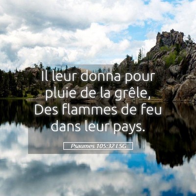 Picture 05 - Psaumes 105:32 LSG - Il leur donna pour pluie de la grêle, Des - Bible Verse Picture