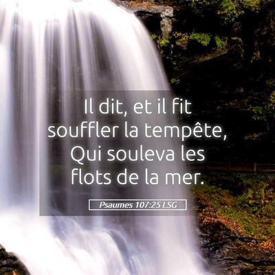 Picture 05 - Psaumes 107:25 LSG - Il dit, et il fit souffler la tempête, Qui - Bible Verse Picture