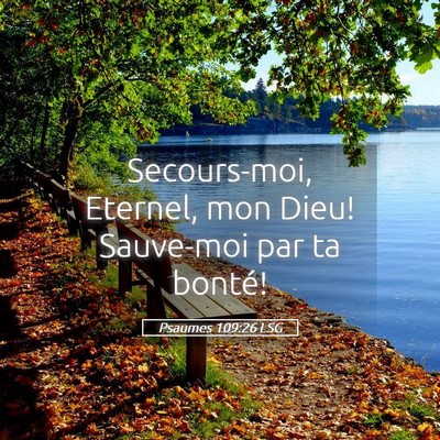 Picture 05 - Psaumes 109:26 LSG - Secours-moi, Eternel, mon Dieu! Sauve-moi par ta - Bible Verse Picture
