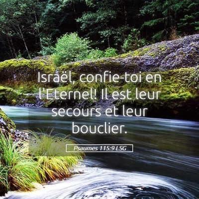 Picture 05 - Psaumes 115:9 LSG - Israël, confie-toi en l'Eternel! Il est leur - Bible Verse Picture
