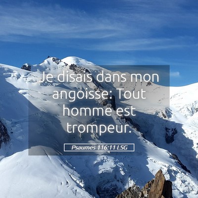Picture 05 - Psaumes 116:11 LSG - Je disais dans mon angoisse: Tout homme est - Bible Verse Picture