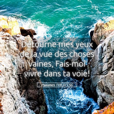 Picture 05 - Psaumes 119:37 LSG - Détourne mes yeux de la vue des choses vaines, - Bible Verse Picture