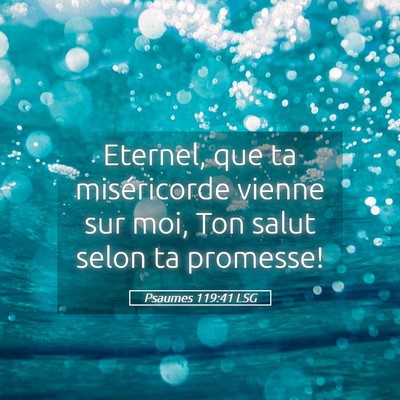 Picture 05 - Psaumes 119:41 LSG - Eternel, que ta miséricorde vienne sur moi, Ton - Bible Verse Picture