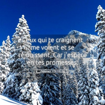 Picture 05 - Psaumes 119:74 LSG - Ceux qui te craignent me voient et se - Bible Verse Picture