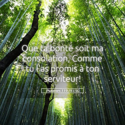 Picture 05 - Psaumes 119:76 LSG - Que ta bonté soit ma consolation, Comme tu l'as - Bible Verse Picture