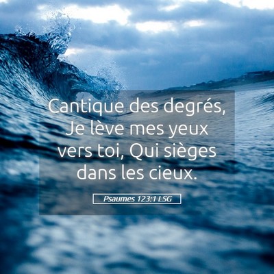 Picture 05 - Psaumes 123:1 LSG - Cantique des degrés, Je lève mes yeux vers toi, - Bible Verse Picture