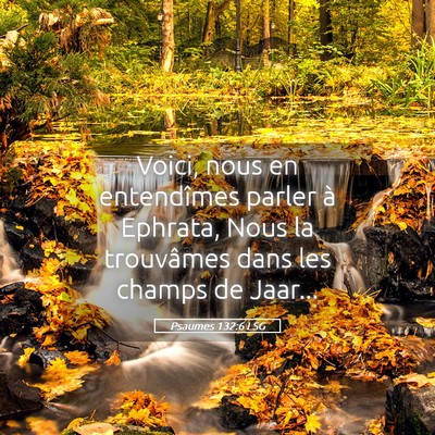 Picture 05 - Psaumes 132:6 LSG - Voici, nous en entendîmes parler à Ephrata, - Bible Verse Picture