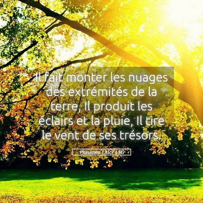 Picture 05 - Psaumes 135:7 LSG - Il fait monter les nuages des extrémités de la - Bible Verse Picture