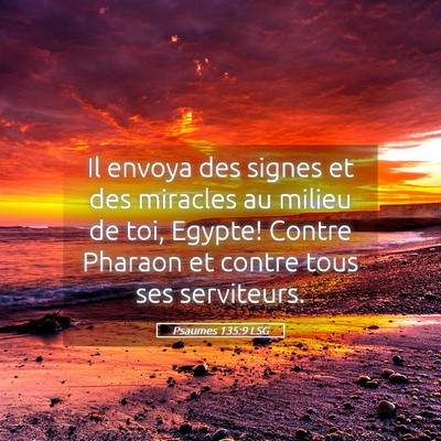 Picture 05 - Psaumes 135:9 LSG - Il envoya des signes et des miracles au milieu de - Bible Verse Picture