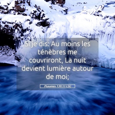 Picture 05 - Psaumes 139:11 LSG - Si je dis: Au moins les ténèbres me couvriront, - Bible Verse Picture