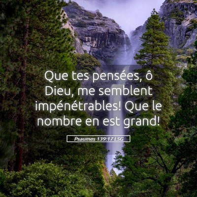 Picture 05 - Psaumes 139:17 LSG - Que tes pensées, ô Dieu, me semblent - Bible Verse Picture