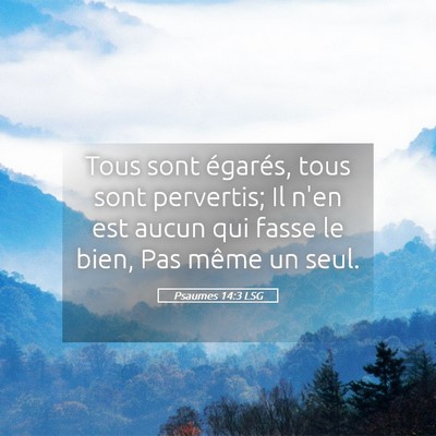 Picture 05 - Psaumes 14:3 LSG - Tous sont égarés, tous sont pervertis; Il n'en - Bible Verse Picture
