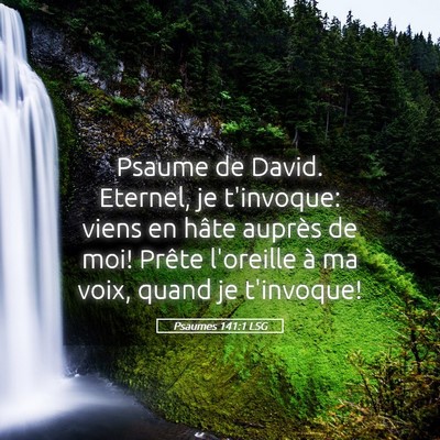Picture 05 - Psaumes 141:1 LSG - Psaume de David. Eternel, je t'invoque: viens en - Bible Verse Picture