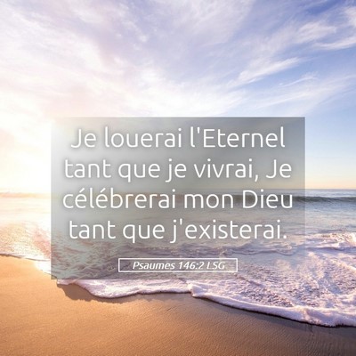 Picture 05 - Psaumes 146:2 LSG - Je louerai l'Eternel tant que je vivrai, Je - Bible Verse Picture