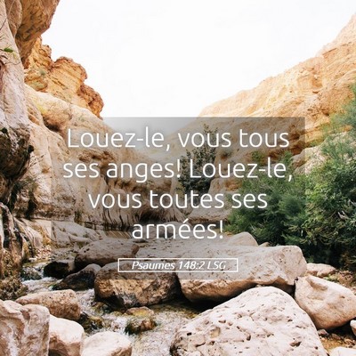 Picture 05 - Psaumes 148:2 LSG - Louez-le, vous tous ses anges! Louez-le, vous - Bible Verse Picture