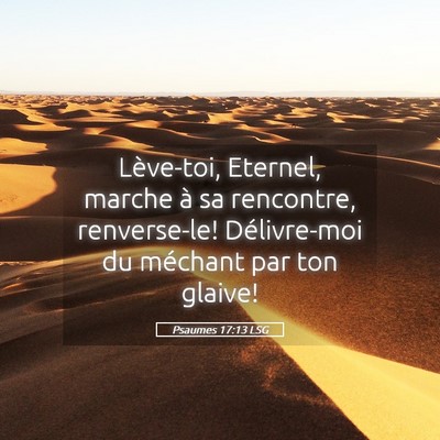 Picture 05 - Psaumes 17:13 LSG - Lève-toi, Eternel, marche à sa rencontre, - Bible Verse Picture