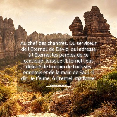 Picture 05 - Psaumes 18:1 LSG - Au chef des chantres. Du serviteur de l'Eternel, - Bible Verse Picture