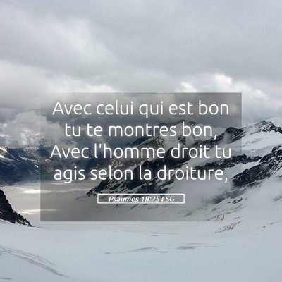 Picture 05 - Psaumes 18:25 LSG - Avec celui qui est bon tu te montres bon, Avec - Bible Verse Picture