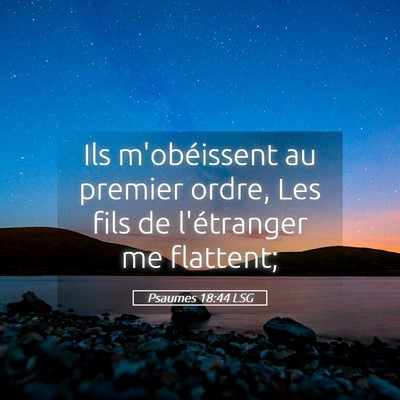 Picture 05 - Psaumes 18:44 LSG - Ils m'obéissent au premier ordre, Les fils de - Bible Verse Picture