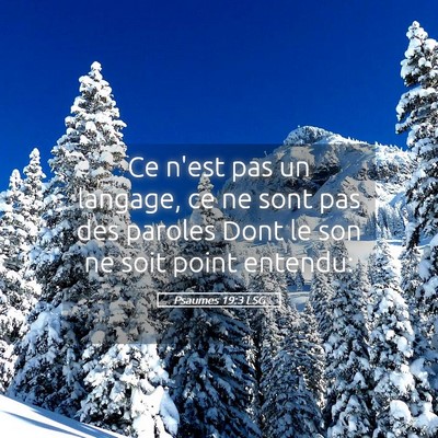 Picture 05 - Psaumes 19:3 LSG - Ce n'est pas un langage, ce ne sont pas des - Bible Verse Picture