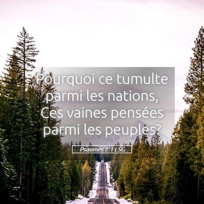 Picture 05 - Psaumes 2:1 LSG - Pourquoi ce tumulte parmi les nations, Ces vaines - Bible Verse Picture