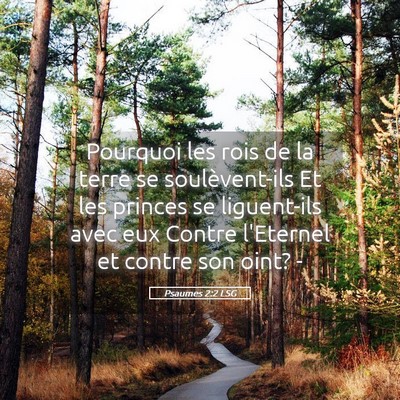 Picture 05 - Psaumes 2:2 LSG - Pourquoi les rois de la terre se soulèvent-ils - Bible Verse Picture