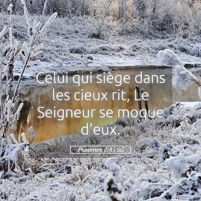 Picture 05 - Psaumes 2:4 LSG - Celui qui siège dans les cieux rit, Le Seigneur - Bible Verse Picture