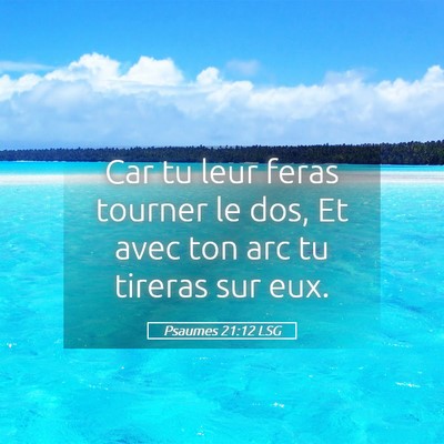 Picture 05 - Psaumes 21:12 LSG - Car tu leur feras tourner le dos, Et avec ton arc - Bible Verse Picture
