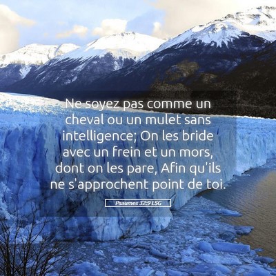 Picture 05 - Psaumes 32:9 LSG - Ne soyez pas comme un cheval ou un mulet sans - Bible Verse Picture