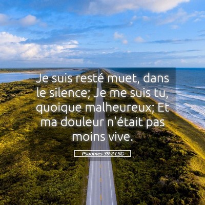 Picture 05 - Psaumes 39:2 LSG - Je suis resté muet, dans le silence; Je me suis - Bible Verse Picture