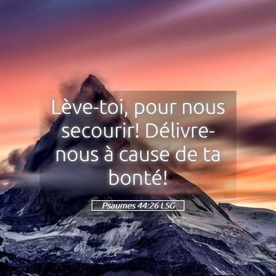 Picture 05 - Psaumes 44:26 LSG - Lève-toi, pour nous secourir! Délivre-nous à - Bible Verse Picture