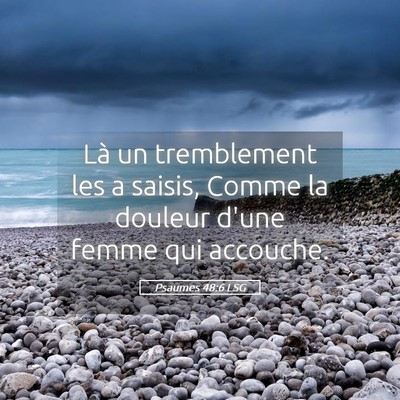 Picture 05 - Psaumes 48:6 LSG - Là un tremblement les a saisis, Comme la douleur - Bible Verse Picture