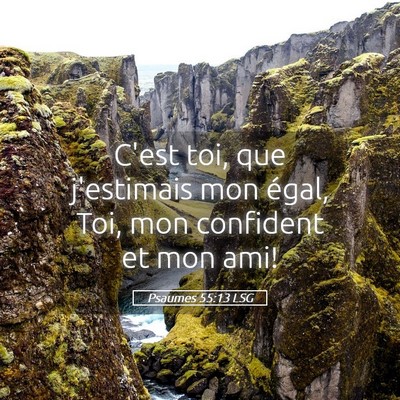Picture 05 - Psaumes 55:13 LSG - C'est toi, que j'estimais mon égal, Toi, mon - Bible Verse Picture