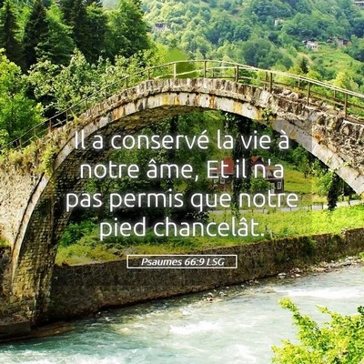 Picture 05 - Psaumes 66:9 LSG - Il a conservé la vie à notre âme, Et il n'a - Bible Verse Picture